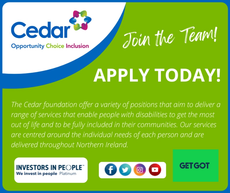 Meet the Cedar Foundation team at Belfast Careers Fair NIJobs Career